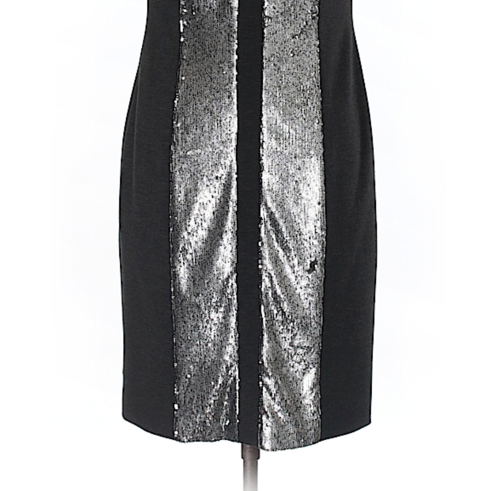 NWT Teri Jon grey/silver sequin dress, 6 - Picture 2 of 8